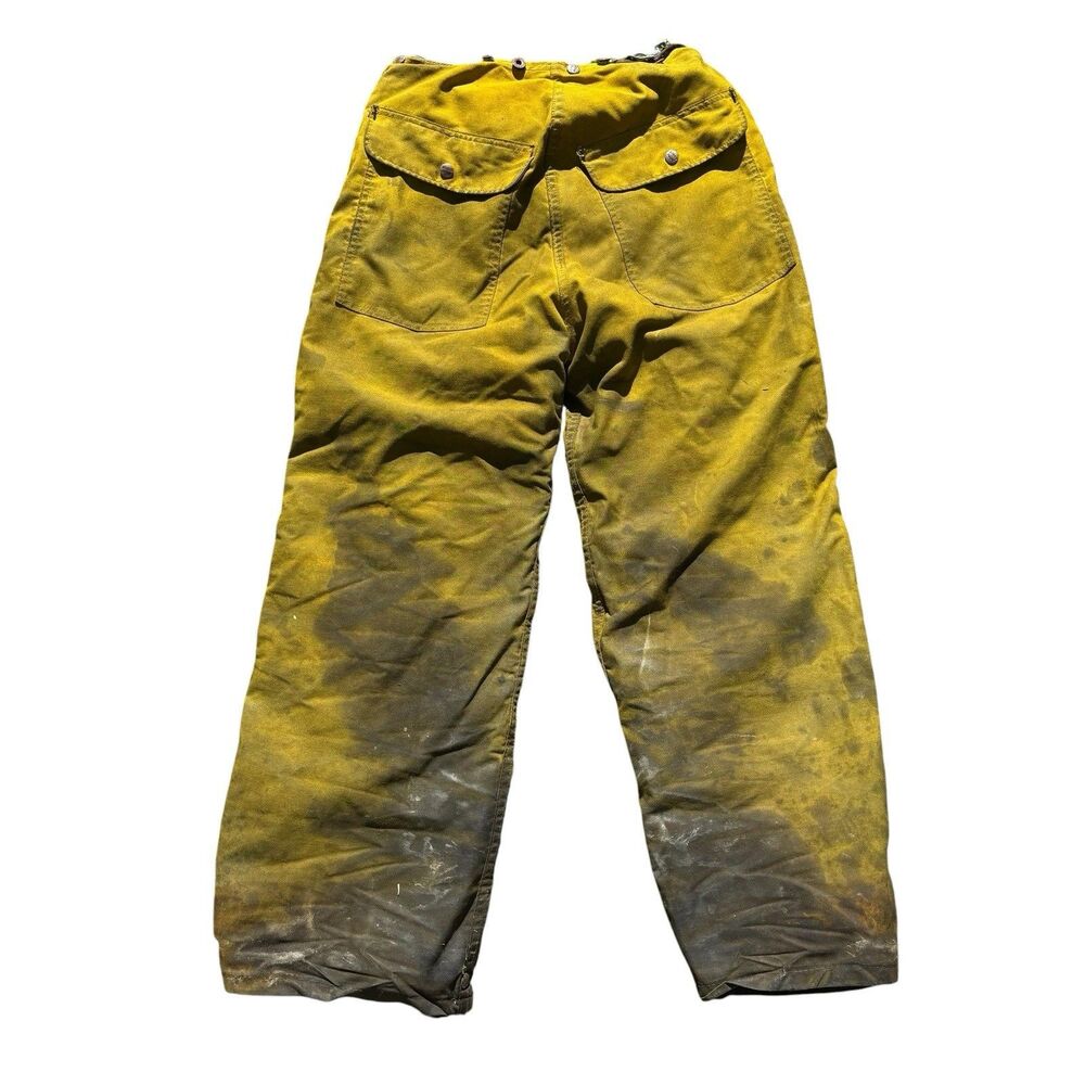 Thrashed Vintage Firefighter Turnout Pants Body Guard Survivair Men’s Size 30x27 - Picture 7 of 10